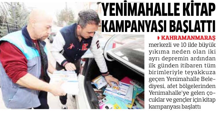 YENİMAHALLE KİTAP KAMPANYASI BAŞLATTI