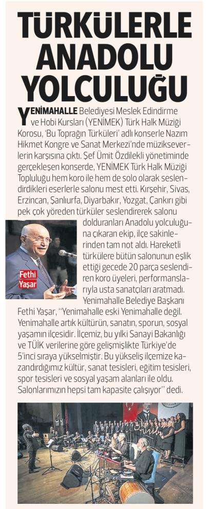 TÜRKÜLERLE ANADOLU YOLCULUĞU
