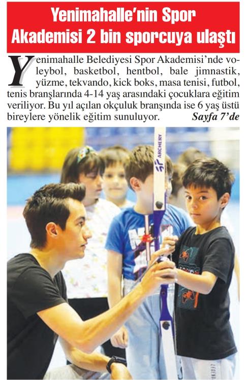 YENİMAHALLE'NİN SPOR AKADEMİSİ 2 BİN SPORCUYA ULAŞTI